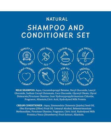 MooGoo Shampoo and Conditioner Set Natural Sulfate Free Shampoo and Hydrating Conditioner - for Women and for Men. For All Ages. Silicone Free Cruelty Free. - Buy Online on GoSupps.com