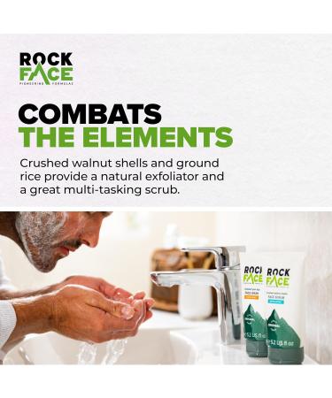 Rockface Exfoliating Face Scrub for Men 100ml | Everyday Face Scrub | Invigorates Tired Skin | Fresh Citrus | Smooth Skin - Buy Online on GoSupps.com