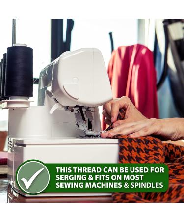 White Mercerized Cotton Thread - 2400 Yards - 50WT Cone Sewing & Quilting Thread - 2 Rolls 50S/2 Embroidery Thread by Mandala Crafts - Buy Online on GoSupps.com