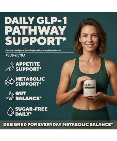Plus+Ultra 8-in-1 GLP-1 Supplement for Women and Men | Hunger & Metabolism Support Gummy with Akkermansia Turmeric & Resveratrol (Activate Pineapple Gummy) - Buy Online on GoSupps.com