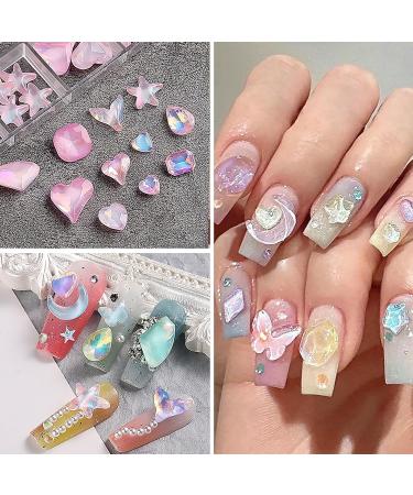 FEIlei 12 Grids Nail Art Crystal Nail Art Stones Rhinestone Manicure Nail Charms - Buy Online on GoSupps.com