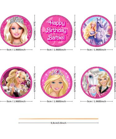 18x BarbiCupcake Toppers Strong Picks Happy Birthday D cor Cupcake Decorations for Kids Birthdays - Buy Online on GoSupps.com