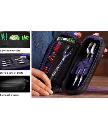 Casemaster Sentry Dart Case - Slim EVA Shell for Steel and Soft Tip Darts - Holds 6 Darts with Built-in Storage - Black - Buy Online on GoSupps.com