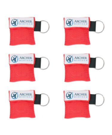 CPR Mask for Pocket or Key chain, CPR Emergency Face Shield with One-way Valve Breathing Barrier for First Aid or AED Training, Archer MedTech (6)