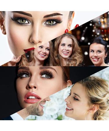 40 Pairs Reusable Natural Wispy False Eyelashes Set with Applicator Tool - Black - Buy Online on GoSupps.com