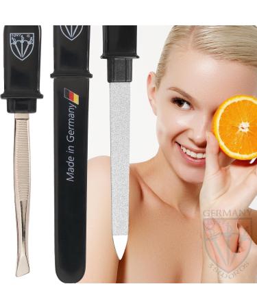 3 Swords Germany - Brand quality double sided (fine & coarse) SAPPHIRE POCKET NAIL FILE and POCKET TWEEZERS Made in Solingen Germany Pocket Tweezers/Nail File Set - Buy Online on GoSupps.com