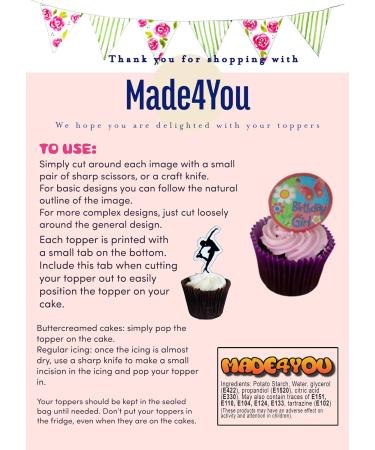 King Charles Coronation - Edible Cupcake Toppers - Stand-up Wafer Cake Decorations (Pack of 24) - Buy Online on GoSupps.com