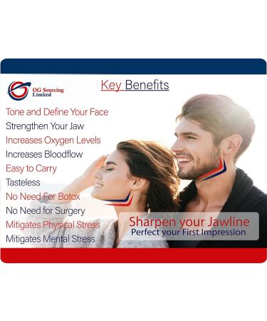 Jawline Exerciser Beginner - Jaw Trainer for Men and Women - Neck Exerciser - Promotes Alignment - FDA Food Grade Silicone (Red) - Buy Online on GoSupps.com