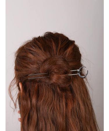 HAQUIL Silver Moon Hairpin Celtic Knot - Irish Hairpin Clip for Long Hair - Buy Online on GoSupps.com