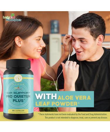 Ear Support Pro Quietum Plus - Tinnitus Relief Supplement with Vitamin C, Zinc & Herbs - Promotes Healthy Auditory System - Buy Online on GoSupps.com
