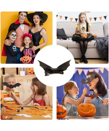 Yapetnck Halloween Hairclips - Funky Black Bat Wing Hairpins - Halloween Decorative Headwear Barrettes Duckbill Clips for Teen Girls Hair Accessories - Buy Online on GoSupps.com