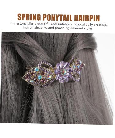 Ipetboom Hairpins Hair Volume Clip Fixing Hairstyles Hair Clip Wear-resistant Hair Clip Tiara Hair Barrettes Rhinestones Hair Clips for Women Formal Bling Hair Clips Alloy Hair up - Buy Online on GoSupps.com