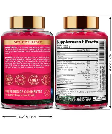 NUTRAHARMONY Vitamin B-Complex Gummies & Multivitamins for Men - Buy Online on GoSupps.com