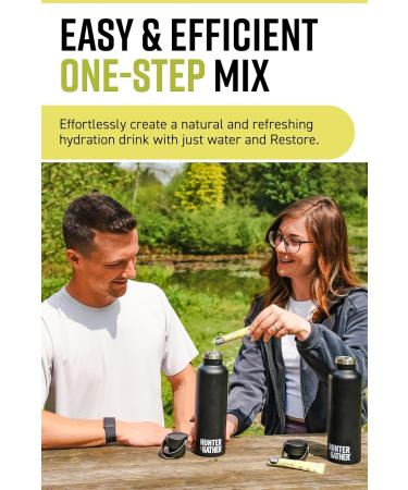 Hunter & Gather Restore Electrolytes Lot de 30 sachets de poudre I Citron et citron vert | Sans sucre I Hydration 100 % naturelle I Rapport min ral optimal I avec sel rose de l'Himalaya I C to I - Buy Online on GoSupps.com