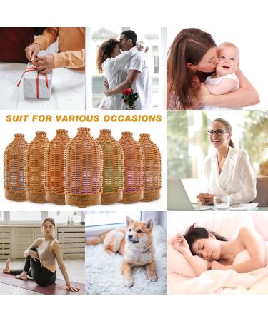 Essential Oil Diffuser - Multifunction Aromatherapy with LED Color Changing Light & 100ML Capacity | Rattan Design for Home & Office Use - Buy Online on GoSupps.com