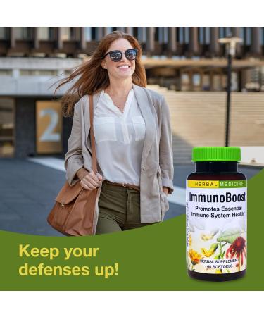 Herbs Etc. Immunoboost - Herbal Supplement for Immune System Support - Immune Health Support with Echinacea Angustifolia Astragalus & Calendula - Gluten-Free - 60 Softgels (60 Servings) - Buy Online on GoSupps.com