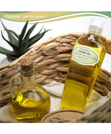 Dr Adorable 8 oz Jojoba Oil - 100% Pure Organic Cold Pressed Natural Unrefined - International Shipping Available - Buy Online on GoSupps.com