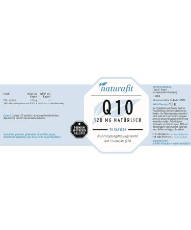 Naturafit Q10 120 mg Capsules - 90 Count | Premium Coenzyme Q10 for Heart Health | International Shipping Available - Buy Online on GoSupps.com