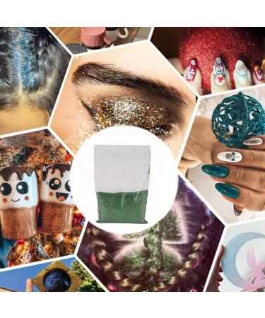  TEUOPIOE 50g Sparkly Sparkle Gorgeous Eye Catching Sparkle Widely Used Easy Remove Glitter Craft Eye Shadow Gift for V(Green) - Buy Online on GoSupps.com