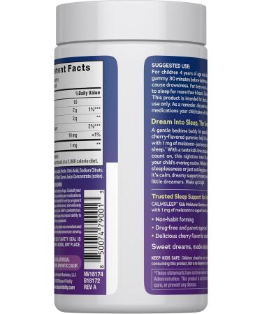 Natural Vitality Kids Calm Sleep Melatonin 1mg Gummies | Nighttime Cherry Flavor | 100% Drug Free | Non-GMO Vegan & Gluten Free Supplement | 90 Count - Buy Online on GoSupps.com
