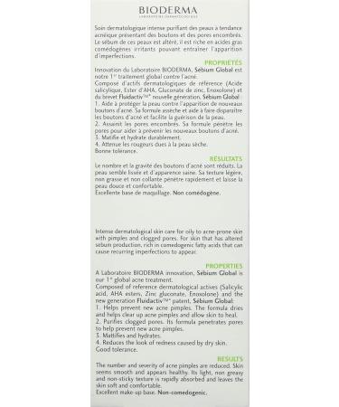 Bioderma S bium Global Acne Treatment for Acne-Prone Skin - 1 FL.OZ. - Buy Online on GoSupps.com