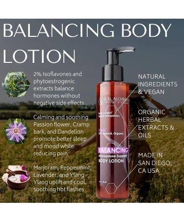 RD Alchemy Balancing Body Lotion for Menopause & Dry Skin - 99% Natural & Organic with Isoflavones & Phytoestrogenic Extracts - Buy Online on GoSupps.com
