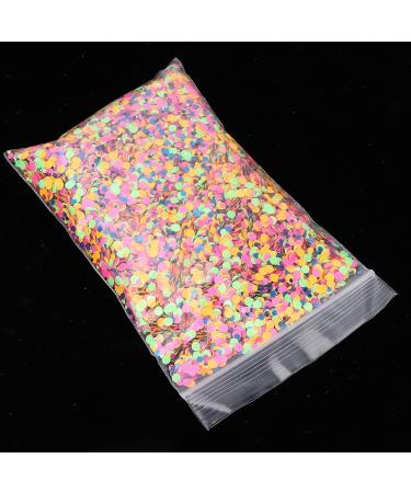 Nail Art Flakes Chunky Sequins Glitter Circle Mixed Color Cosmetic Festival Chunky Glitters Party Decoration for Nail Salon for Wedding Festival for Household - Buy Online on GoSupps.com
