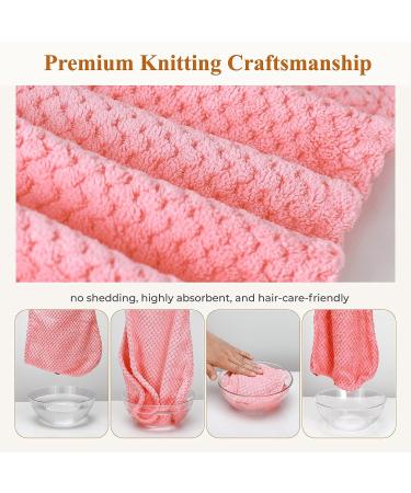 ZUMRUKES 4 Pack Microfiber Hair Towels - Super Absorbent & Fast Drying Hair Wrap for Women - Anti Frizz & Curly Hair Friendly - Buy Online on GoSupps.com