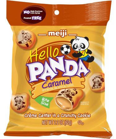 Meiji Hello Panda Cookies caramel cr me garnie 62 4 g lot de 6 Biscuits de la taille d'une bouch e avec des sports de panda amusants - Buy Online on GoSupps.com
