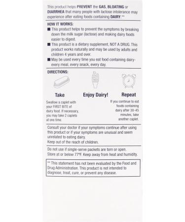 Guardian Dairy Relief Fast Acting Lactase 9000 FCC Caplets - 360 Count (Pack of 2) | Maximum Strength Lactose Intolerance Pills with Enzyme Supplement - Buy Online on GoSupps.com