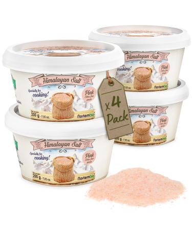 Nortembio Nortembio Pink Himalayan Salt 4 x 200g. Extra fine grain (0.5-1 mm). 100% natural salt rich in minerals. Healthy cooking. Unrefined. No preservatives. Made in Punjab Pakistan.