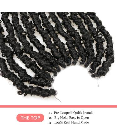GUOHUI Super Light Butterfly Locs Crochet Hair 12 Inch 6 Packs Pre-Looped Soft Distressed Faux Locs Braids - 1B (Pack of 6) - Buy Online on GoSupps.com