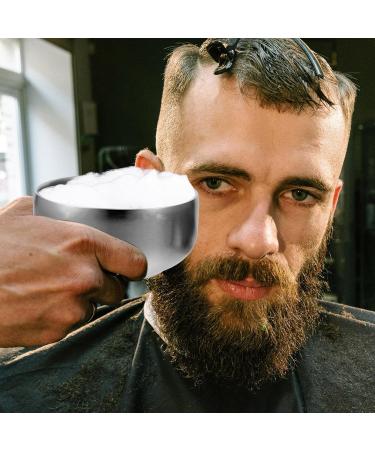 Buy Baluue Stainless Steel Shaving Soap Cream Bowl - Unbreakable Wet Shave Mug with Lid for Home Bathroom - Silver - Buy Online on GoSupps.com