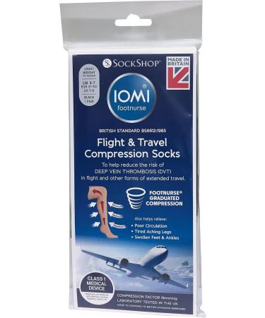 IOMI Unisex 18 mmHg Graduated Compression Socks for DVT - Men & Women Size 4-7 UK Black - Buy Online on GoSupps.com