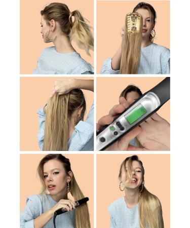 CAISHA 28 Extra Long Straight Ponytail Hairpiece | Heat-Resistant Synthetic Fibres | Ombr Black Gray | #1 Tray H116 - Buy Online on GoSupps.com