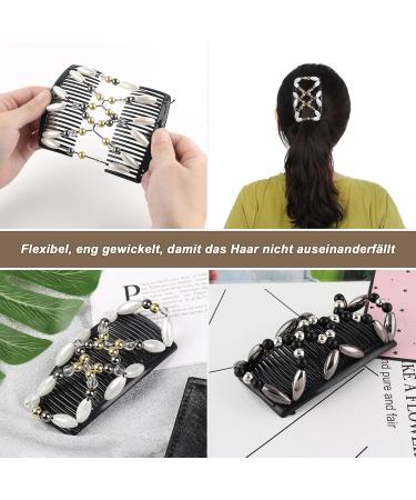 2 Pieces Steckkamm Haarkamm zum Stecken mit Perlen Haark mme zum Stecken Haarspange Perlen Kann f r Hochsteckfrisuren verwendet werden - Buy Online on GoSupps.com