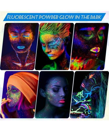 Glitter Tattoos Kit: 26 Large Glitter Colors, 6 Fluorescent Colors, 134 Stencils, 2 Glue - Perfect Gift for Girls, Teens, Women - Birthday, Christmas, Festival - Buy Online on GoSupps.com