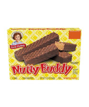 Little Debbie Nutty Buddy Wafer Bars - Crunchy Peanut Butter Layered Wafers Covered in Fudge (8 Boxes) - Buy Online on GoSupps.com