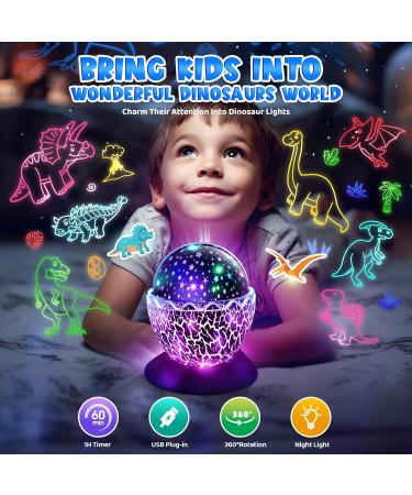 Dinosaur Egg Night Light Projector for Boys 1-10 Years | Sensory Toys for Autism | Gifts for 2-7 Year Old Boys - Buy Online on GoSupps.com
