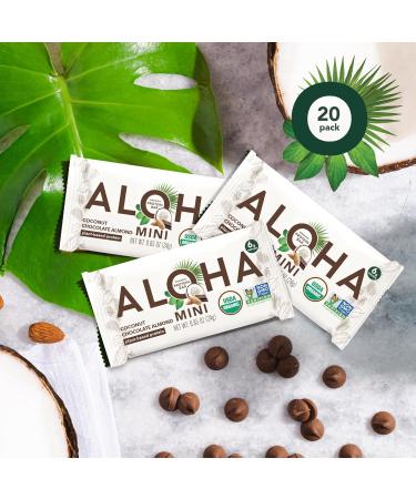 ALOHA Organic Plant Based Protein Bar MINIS |Coconut Chocolate Almond | 20 Count 24g Bars | Vegan Low Sugar Gluten Free Paleo Low Carb Non-GMO Stevia Free Soy Free No Sugar Alcohols - Buy Online on GoSupps.com