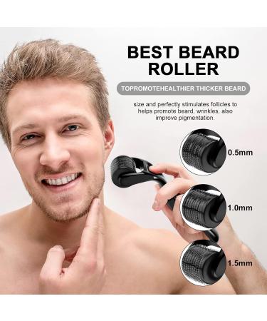 URAQT 6 Piece Beard Growth Kit with Titanium Microneedle Derma Roller - Beard Grooming Tools for Men - Buy Online on GoSupps.com