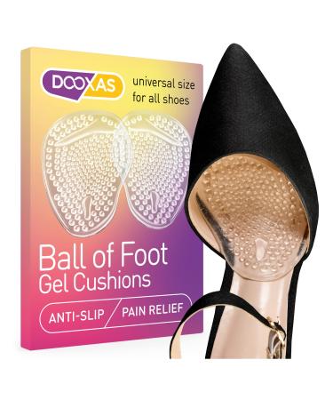 DOOXAS Ball of Foot Cushions for High Heels   High Heel Inserts   Gel Shoe Inserts for Relieve Foot Pain   More Comfort with Foot Cushions for Women   Shoe Metatarsal Pads for Women