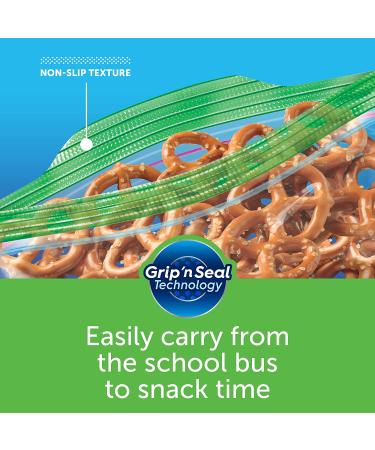 Ziploc Snack Bags with Grip 'n Seal Technology, 90 Count, Pack of 3 - On-the-Go Freshness, Easy Grip Open and Close - Buy Online on GoSupps.com