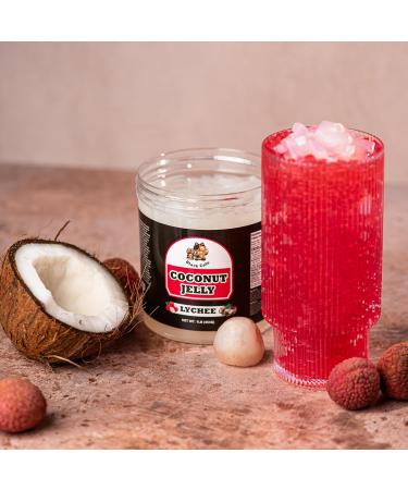 Coconut Fruit Jelly Topping | Lychee Flavour | 1LB (454g) | Fruit Dessert for Bubble Tea Drinks Desserts Smoothies and Snacks | Boba Tea Tapioca Pearl Mix Kit - Buy Online on GoSupps.com