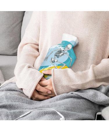 Buy Skull Surfing Hot Water Bottle with Cover | Plush Hand Warmer for Adults & Kids - 26.5x15.3cm | International Shipping Available - Buy Online on GoSupps.com