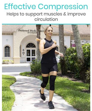 Vive Knee Compression Sleeves - Support for ACL, PCL, Meniscus, Patella Pain - for Weightlifting, Running - XX-Large Black - Buy Online on GoSupps.com