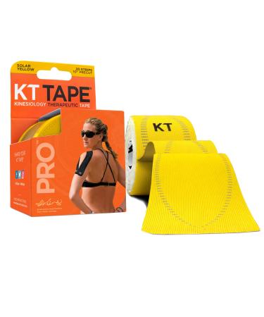 KT Tape Pro Wide Kinesiology Therapeutic Sports Tape  10 Precut 10 Inch Strips  Double Width Lower Back or Large Muscle Groups  Water Resistant  1N Black - Precut/Wide  Small (814179022578)