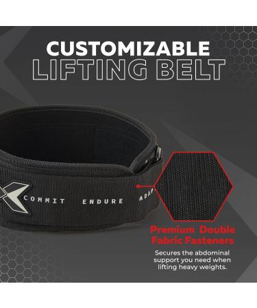 Picsil Lumbar Belt for Weight Lifting | Ideal for Squats Cross Lifting & Lunges | Customizable with Patches | Available in 3 Colors & 5 Sizes | XL Black - Buy Online on GoSupps.com
