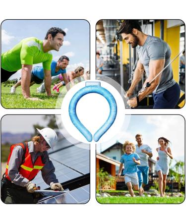 Huyath Neck Cooling Ring | 2 Wearable Ice Neck Cooler for Body Cooling Ice Collar Neck Cooling Wraps for Outdoor Workers Sports Relief from Heat and Hot Weather - Buy Online on GoSupps.com