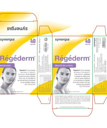 REG DERM 40 Capsules | Regenerates Dry Skin and Protects Skin from Aging Effects | Evening Primrose Oil Rich in Omega 3 Vitamins C and E Selenium and Zinc | LABORATORY SYNERGIA - Buy Online on GoSupps.com